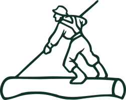 Menaud Distillery and Brewery logo.