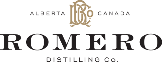 Romero Distilling Co. logo.