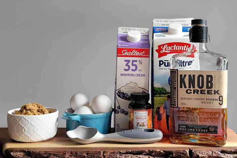 Bourbon Vanilla Ice Cream ingedients.