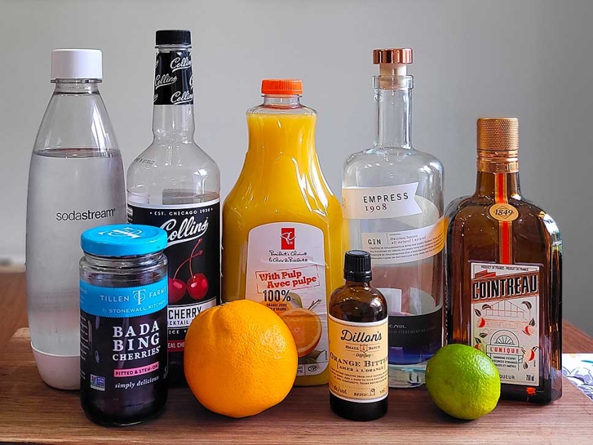 Empress 1908 Indigo Gin Fizz ingredients.